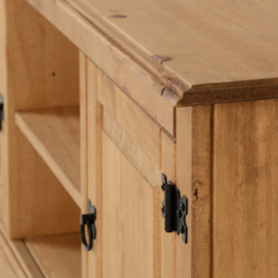 Seconique Corona 2 Door Distressed Waxed Pine Flat Screen TV Unit - Size: 40 x 120 x 51cm - Brown - Wilko - thumbnail 6