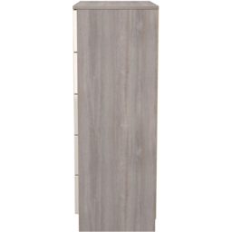 Crowndale Milan 5 Drawer Kashmir Gloss and Grey Oak Chest of Drawers Ready Assembled - Kashmir Gloss & Grey Oak - Wilko - thumbnail 7