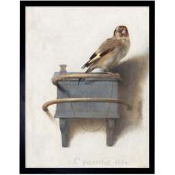 Artery8 Fabritius The Goldfinch Framed Wall Art Print 30 x 41cm - Size: 43.3 x 33.3 x 1.5cm - Brown - Wilko - thumbnail 1