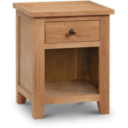 Julian Bowen Marlborough Single Drawer White Oak Bedside Table - Wood - Wilko - thumbnail 3
