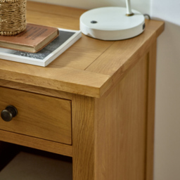 Julian Bowen Marlborough Single Drawer White Oak Bedside Table - Wood - Wilko - thumbnail 6