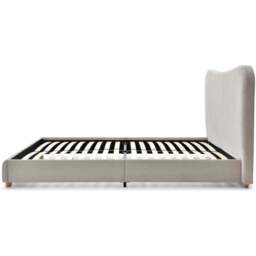 Myla King Size Natural Chenille Upholstered Bed Frame with Headboard - Kyoto Futons - Wilko - thumbnail 5