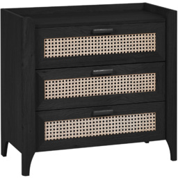 Julian Bowen Sydney 3 Drawer Black Ash Chest of Drawers - Wilko - thumbnail 3