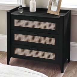 Julian Bowen Sydney 3 Drawer Black Ash Chest of Drawers - Wilko - thumbnail 1