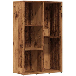 vidaXL 5 Shelf Old Wood Bookcase - Size: 80 x 50 x 25cm - Brown - Wilko - thumbnail 3