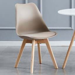 Eva Brown Padded Single Dining Chair - Size: Set of 1 - MCC - Wilko