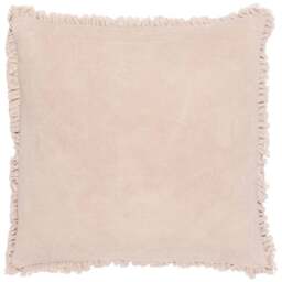 Yard Bertie Natural Cotton Velvet Cushion - Size: 45 x 45cm - Cream - Yard Living - Wilko - thumbnail 1