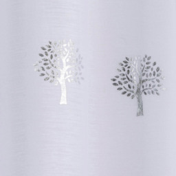 Tyrone Textiles Birch White Metallic Tree Print Pocket Header Voile Panel Curtains 140 x 122cm - Size: 122 x 140 x 1cm - Wilko - thumbnail 3