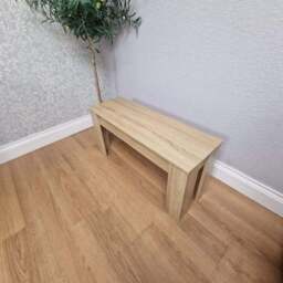 Portland 4 Seater Wooden Dining Bench Set Oak Effect - Brown - Wilko - thumbnail 3