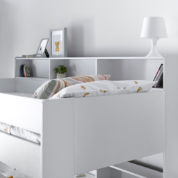 Bedmaster Oliver Triple Sleeper White Bunk Bed with Spring Mattresses - Size: Single + Small Double - Wilko - thumbnail 7