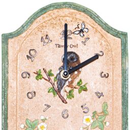 St Helens Owl Design Garden Clock and Thermometer 38 x 20cm - Size: 20 x 38cm - Wilko - thumbnail 4