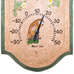 St Helens Owl Design Garden Clock and Thermometer 38 x 20cm - Size: 20 x 38cm - Wilko - thumbnail 5