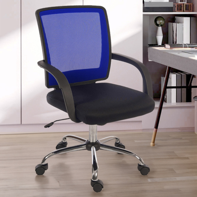 Teknik Star Mesh Blue Mesh Chair - Size: 44 x 45 x 48cm - Wilko - image 1