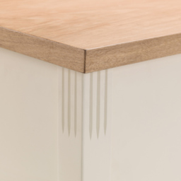 Julian Bowen Davenport 2 Seater Oak and Ivory Storage Dining Bench - Size: 34 x 120 x 46cm - Cream - Wilko - thumbnail 6