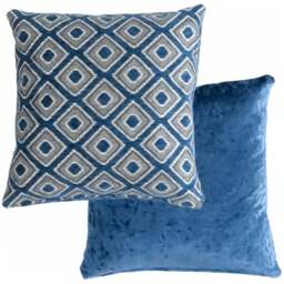 Serene Nevada Navy Cushion Cover 43 x 43cm - Blue - Wilko - thumbnail 1