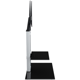 AVF Lesina 65 inch Silver and Black Glass TV Mount Pedestal Stand - Size: 44.7 x 70 x 117.7cm - Multi - Wilko - thumbnail 6