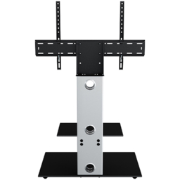 AVF Lesina 65 inch Silver and Black Glass TV Mount Pedestal Stand - Size: 44.7 x 70 x 117.7cm - Multi - Wilko - thumbnail 4