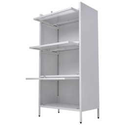 H&O Direct 3 Door Vertical Flip-Up Design File Cabinet - Size: 121 x 60 x 37.5cm - White - Wilko - thumbnail 4
