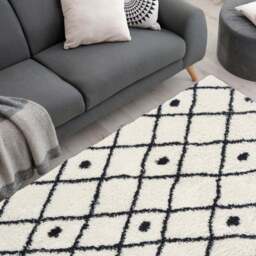 Homemaker White Snug Nomadic Shaggy Rug 160 x 230cm - Wilko - thumbnail 3