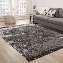 Desire Rug Modern Silver Two Tone Shimmer Soft Shaggy Area Rug 160 x 230cm - Desire Rugs - Wilko - thumbnail 5