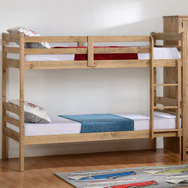 Seconique Panama Single Natural Wax Bunk Bed - Brown - Wilko - image 1