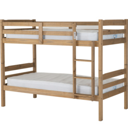 Seconique Panama Single Natural Wax Bunk Bed - Brown - Wilko - thumbnail 4