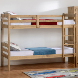 Seconique Panama Single Natural Wax Bunk Bed - Brown - Wilko - thumbnail 1