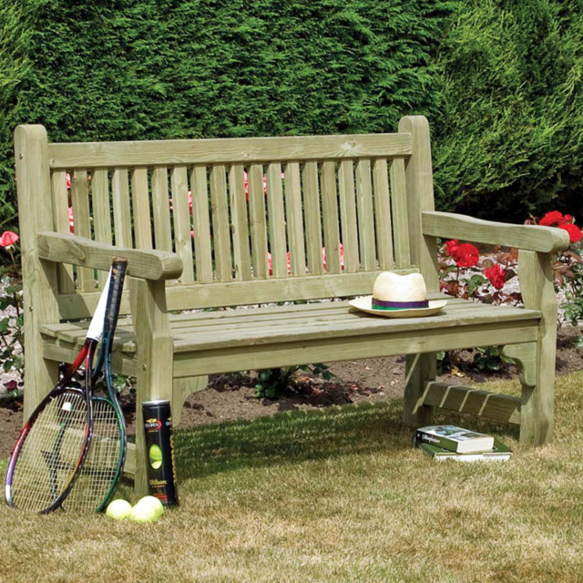 Rowlinson 3 Seater Softwood Bench - Brown - Wilko - image 1