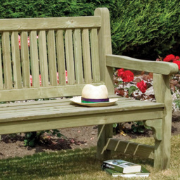 Rowlinson 3 Seater Softwood Bench - Brown - Wilko - thumbnail 3