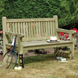 Rowlinson 3 Seater Softwood Bench - Brown - Wilko