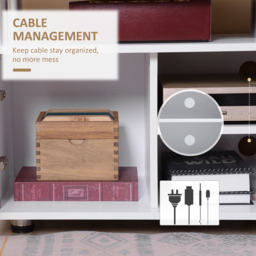 Portland 2 Door 3 Shelf White and Grey TV Cabinet - Size: 120 x 40 x 52cm - Wilko - thumbnail 7