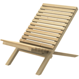 Forest Garden Slatted Chair - Size: 85.8 x 68 x 119cm - Green - Wilko - thumbnail 3