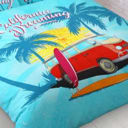 Velosso California Dreaming Single Duvet Set - Multi - Serene - Wilko - thumbnail 4