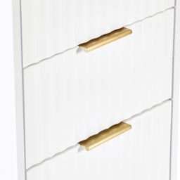 Julian Bowen Murano 5 Drawer Matt White Tallboy Chest of Drawers - Wilko - thumbnail 7