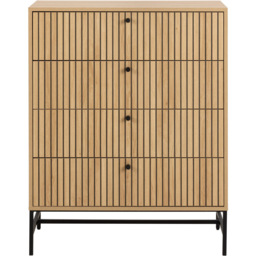 Florence Albany 4 Drawer Oak Chest of Drawers - Multi - Furniture To Go - Wilko - thumbnail 3