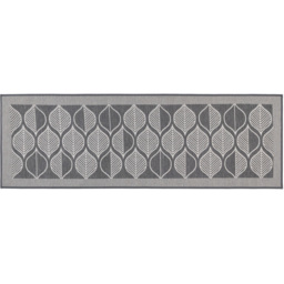 JVL Expression Leaves Rubber Backed Door Mat and Runner Set - Size: 75 x 50 x 5cm - Grey - Wilko - thumbnail 3