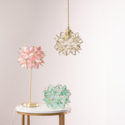 ValueLights Reine Clear Glass Flower Easy Fit Pendant Shade - Size: 17 x 21 x 21cm - White - Wilko - thumbnail 3