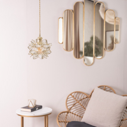 ValueLights Reine Clear Glass Flower Easy Fit Pendant Shade - Size: 17 x 21 x 21cm - White - Wilko - thumbnail 4
