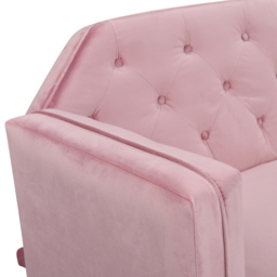 Comfy Living 3 Seater Pink and Gold Plush Velvet Tufted Sofa Bed - Wilko - thumbnail 6