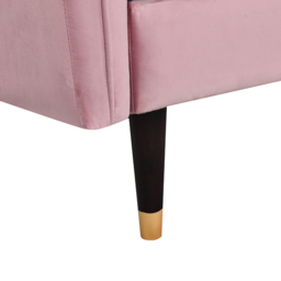 Comfy Living 3 Seater Pink and Gold Plush Velvet Tufted Sofa Bed - Wilko - thumbnail 7