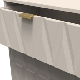 Crowndale Diamond 3 Drawer Matt Kashmir Chest of Drawers - Cream - Wilko - thumbnail 6