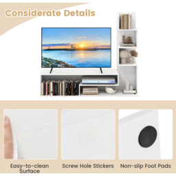 Costway White Media Console Table - Size: 145 x 30 x 121cm - Wilko - thumbnail 6