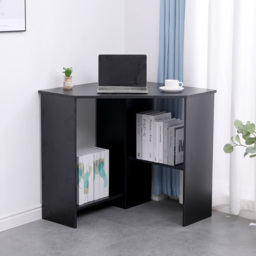 Home Source Wellington 2 Shelf Corner Computer Desk Black - Size: 75 x 71.5 x 71.5cm - Wilko - thumbnail 7