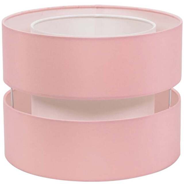 ValueLights Sophia 2-Tier Blush and White Small Ceiling Light Shade - Size: 19 x 26 x 26cm - Pink - Wilko - image 1