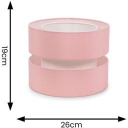 ValueLights Sophia 2-Tier Blush and White Small Ceiling Light Shade - Size: 19 x 26 x 26cm - Pink - Wilko - thumbnail 7