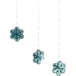 9 Piece Snowflake Infinity Curtain LightsBlue - Wilko - thumbnail 5