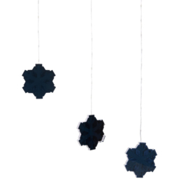 9 Piece Snowflake Infinity Curtain LightsBlue - Wilko - thumbnail 6