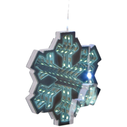 9 Piece Snowflake Infinity Curtain LightsBlue - Wilko - thumbnail 4