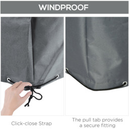 Outsunny Grey Outdoor Patio Furniture Cover 35 x 73 x 200cm - Size: 200 x 73 x 35cm - Wilko - thumbnail 7