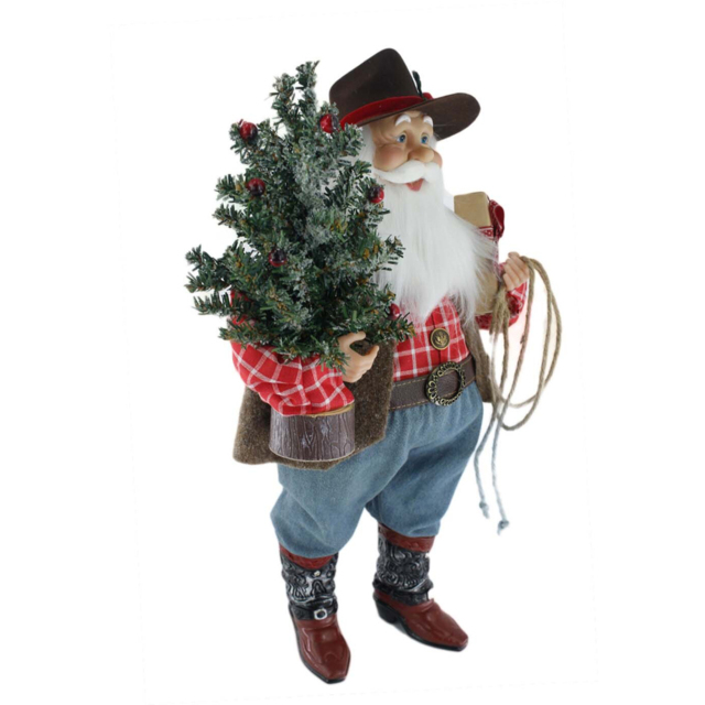 Cowboy Standing SantaMulticolour - Santa's Chalet - Wilko - image 1